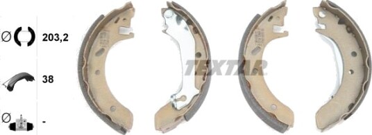 Bremsesko sett TEXTAR 91046600
