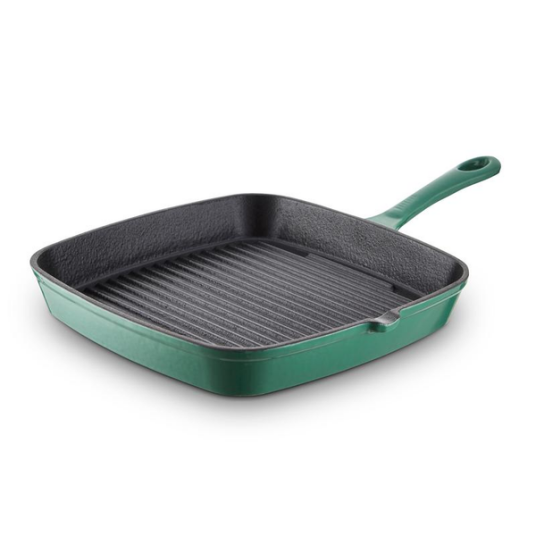 BARBARY&OAK Støpejern Grillpanne, 26cm, Grønn