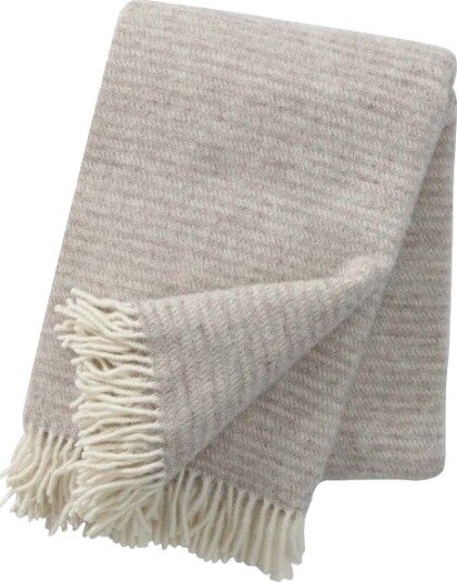 Klippan Yllefabrik Ralph ullpledd beige