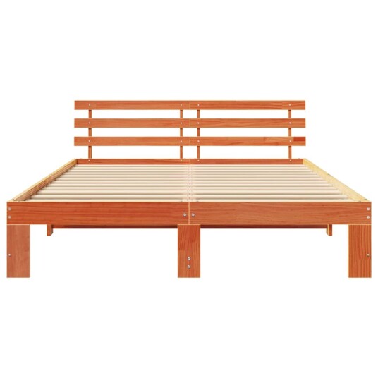 Tresengramme Voks Brun Solid Tre 160 x 200 cm Rustikk Sengramme