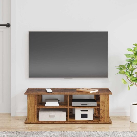 TV stativ Gammelt tre 96 x 35 x 33,5 cm