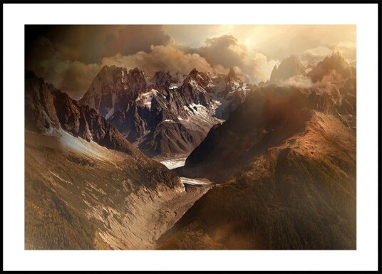 Mont Blanc Massiv Poster Plakat / 40x50cm Mont Blanc Massiv Poster Plakat / 40x50cm
