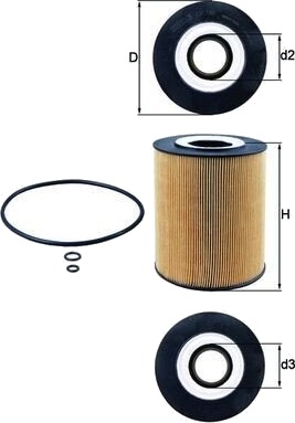 Oljefilter MAHLE ORIGINAL OX 146D Oljefilter MAHLE ORIGINAL OX 146D