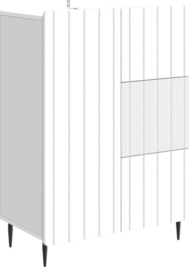  Serviesskap med skuff Hvit 66 x 34,5 x 91,5 cm Konstruert tre
