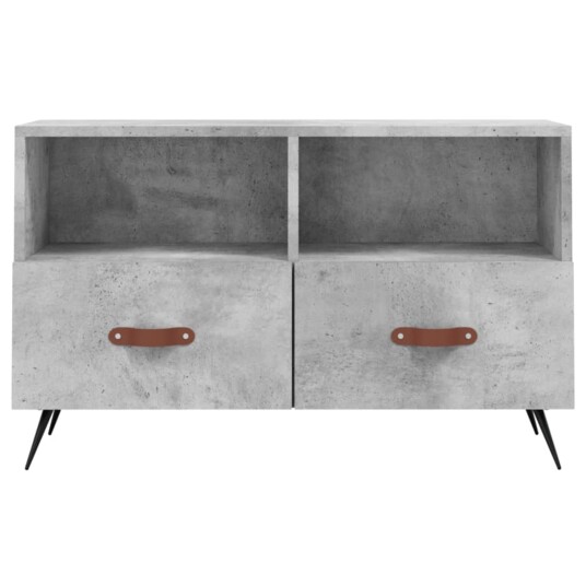 vidaXL TV-benk betonggrå 80x36x50 cm konstruert tre