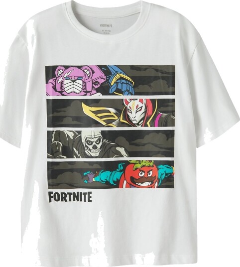 Name It T skjorte NkmAmos Fortnite Bright White Name It 7 8 år (122 128) T skjorte Hvit