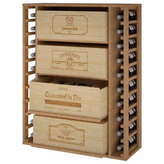 Winerex FERMIN til 4 vinkasser + 20 flasker Svartbeiset furu Winerex FERMIN til 4 vinkasser + 20 flasker Svartbeiset furu