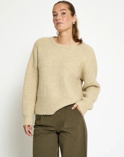 Peppercorn Pcjessa Grs Rws Knit Pullover Beige S Peppercorn Pcjessa Grs Rws Knit Pullover Beige S