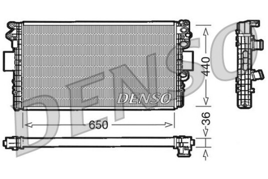 Radiator DENSO DRM12004 Radiator DENSO DRM12004