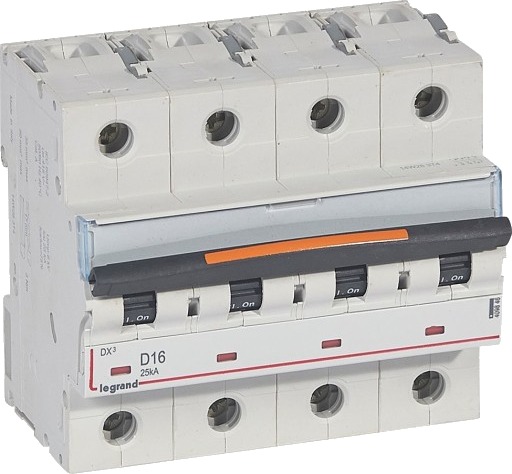 Legrand DX3 MCB automatsikring D16 4P 4M 25kA