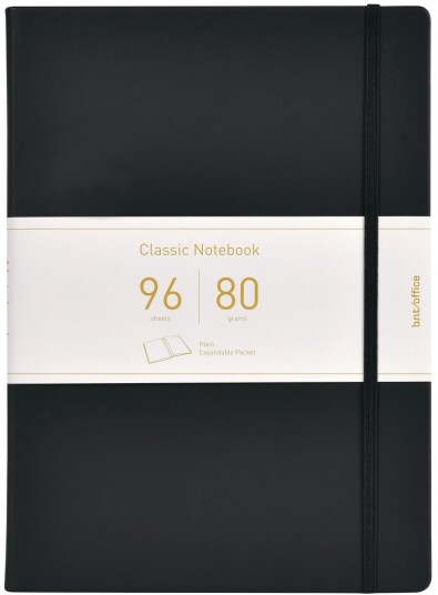 Notatbok A5 Svart PU Ulinjert BNT Office Notatbok A5 Svart PU Ulinjert BNT Office