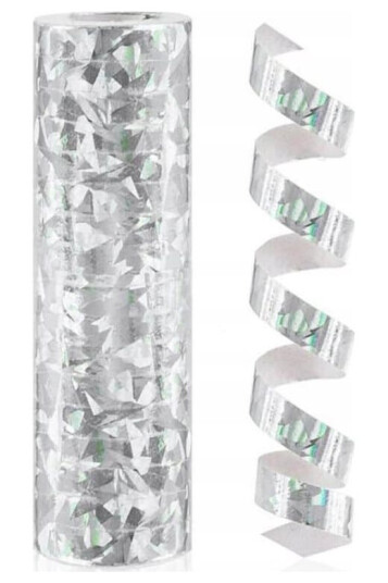 Serpentyna holograf srebr 4m/1szt PZ-SHSR 71693