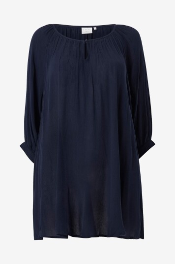 KAFFE Curve Tunika kcAmi Tunic Blå KAFFE Curve Tunika kcAmi Tunic Blå