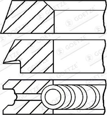 Stempelringsett GOETZE ENGINE 08 319800 10