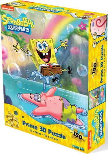 SpongeBob Squarepants and Patrick 150pc 18x12 in 3D Lenticular Puzzle