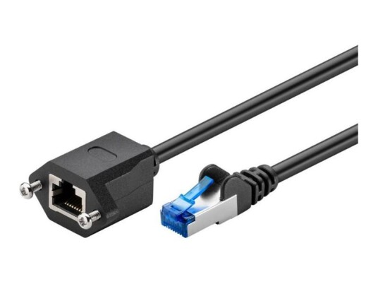 Microconnect Nettverksforlengelseskabel Rj-45 Hann Til Rj-45 Hunn 1 M 6.2 Mm Sftp Pimf Cat 6A Halogenfri Formstøpt Rund Flertrådet Svart
