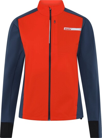 Swix Roadline Wind Jacket W 99980 FIERY RED/LAKE BLUE S Swix Roadline Wind Jacket W 99980 FIERY RED/LAKE BLUE S