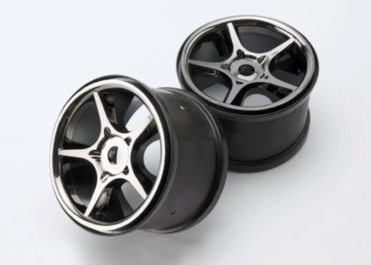 Traxxas 5372X Wheels Gemini Black Chrome 17mm 3,8" 2