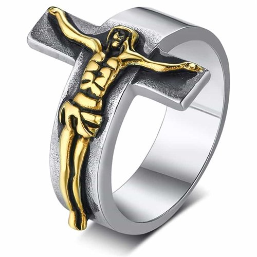 Golden Jesus Lord ring Golden Jesus Lord ring