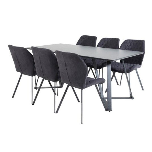 Venture Home Spisegruppe Venture Home Madde med 6 Geneva Stoler GR20227
