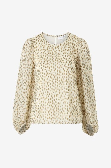 Vila Topp viFalia O neck L/S Top Beige