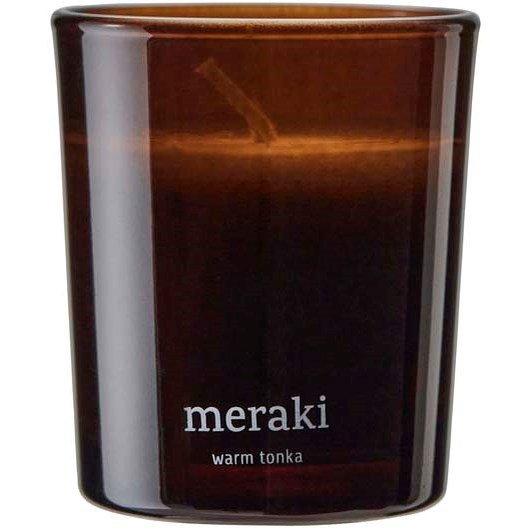 Meraki - Duftlys warm tonka 7x6 cm brun