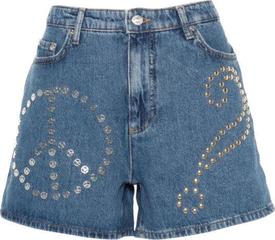 Moschino Dame Shorts Blå W29,
