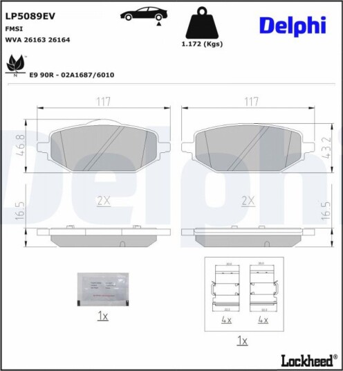 DELPHI LP5089EV Bremseklosser