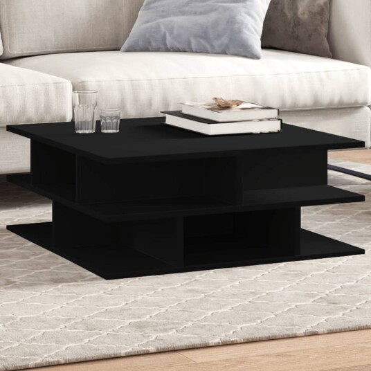  Salongbord svart 70x70x29 cm konstruert tre 840745