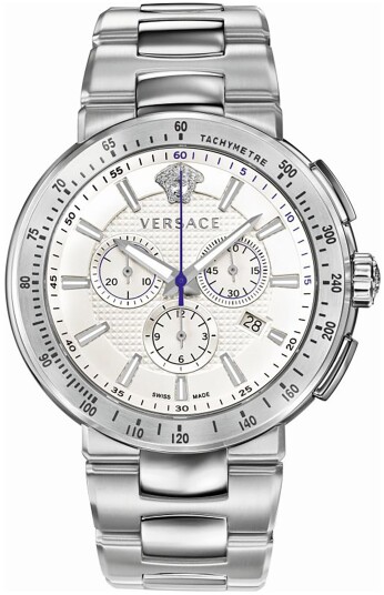 Versace Herreklokke VFG090013 Mystique Sport Hvit/Stål Ø46 mm Versace Herreklokke VFG090013 Mystique Sport Hvit/Stål Ø46 mm