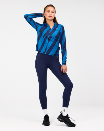 Eyda Alexine Long Sleeve Blue Graphic S