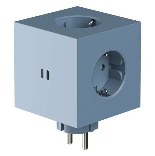 Avolt - Square 2 Socket Extender w/30W Dual USB-C Shark Blue Avolt Avolt - Square 2 Socket Extender w/30W Dual USB-C Shark Blue Avolt