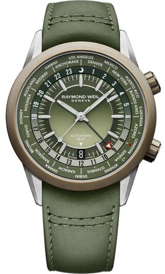 Raymond Weil Herreklokke 2765 SBC 52001 Freelancer Grønn/Lær Ø40.5