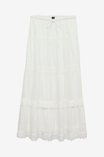 Vero Moda Maxi skjørt vmSandy HW Ankle Wvn Hvit