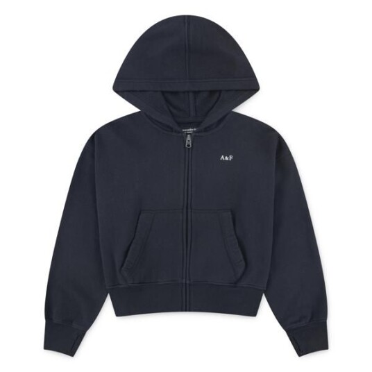Abercrombie & Fitch   Kids Abercrombie & Fitch Essential zip hoodie girls antracite