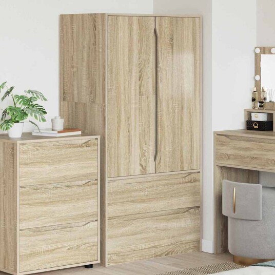 Baderomsskap Sonoma eik 79,5 x 49 x 156 cm Konstruert tre