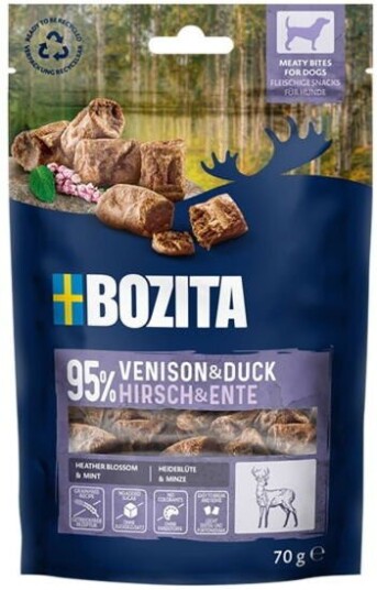 Bozita Meaty Bites Hundegodteri Hjort & And 70g - Naturlig Belønningssnacks Bozita Meaty Bites Hundegodteri Hjort & And 70g - Naturlig Belønningssnacks