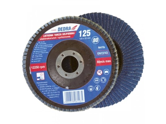Dedra Lamellskive Zirkon 125mm Korn 80