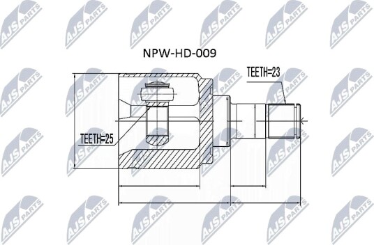 Nty Drivknute drivaksel NTY NPW HD 009