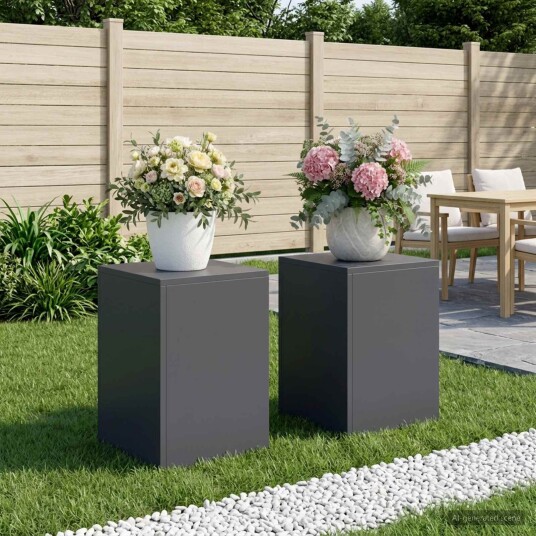 vidaXL Planteholder 2 pcs Antrasitt 30 x 30 x 40 cm Galvanisert stål