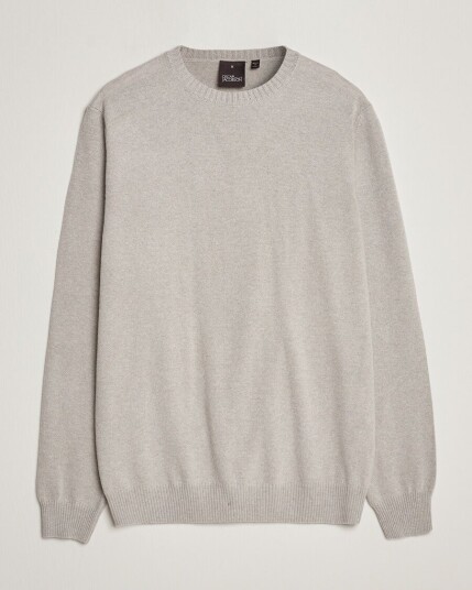 Oscar Jacobson Valter Wool/Cashmere Round Neck Light Beige Oscar Jacobson Valter Wool/Cashmere Round Neck Light Beige
