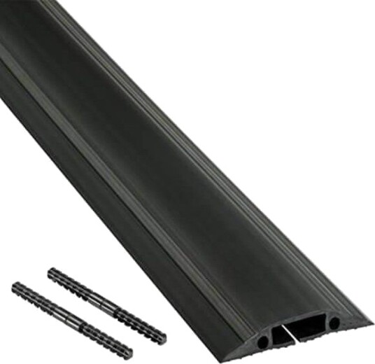 D-LINE Kabelkanal Gulv 1.8m - Medium Duty i Svart PVC D-LINE Kabelkanal Gulv 1.8m - Medium Duty i Svart PVC
