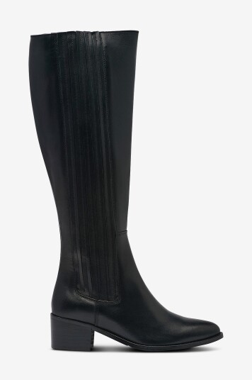 Bianco   Støvler Biacarol Chelsea Knee High Boot Smooth Leather   Svart