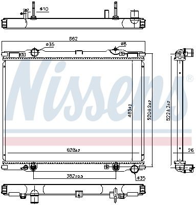 Radiator NISSENS 66773 Radiator NISSENS 66773