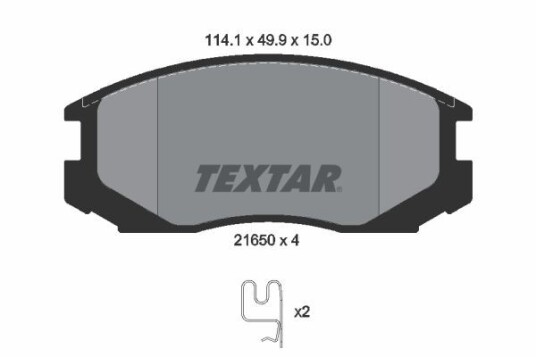 Bremseklosser TEXTAR 2165001 Bremseklosser TEXTAR 2165001