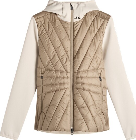 J.Lindeberg Holma Quilt Hybrid Hood Golfjakke dame Brindle Large