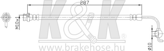 K&K FT4068 Bremseslange K&K FT4068 Bremseslange