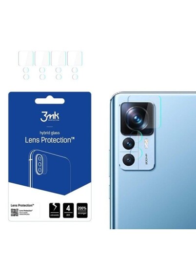 3Mk Hybrid Glass Objektivbeskytter for Xiaomi 12T / 12T Pro - 4 Pakke