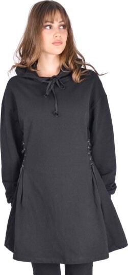 Outer Vision Goth Kort kjole Kjole for Kvinner Agatha S til 4XL Damer svart Outer Vision Goth Kort kjole Kjole for Kvinner Agatha S til 4XL Damer svart