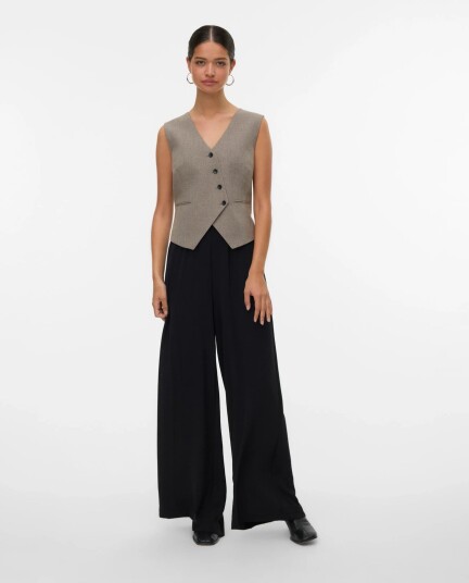 Vero Moda Vmbestie Sl Asymetric Waistcoat Beige 36